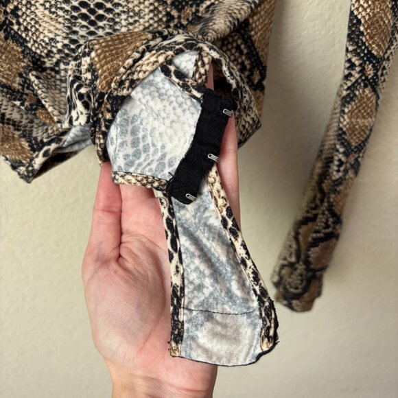 I.AM.GIA Snake Print Kenzie Long Sleeve Print Bodysuit - Picture 12 of 13